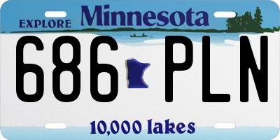 MN license plate 686PLN