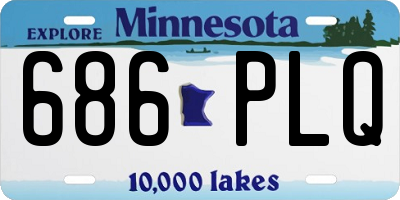 MN license plate 686PLQ