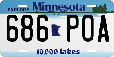 MN license plate 686POA