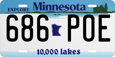 MN license plate 686POE