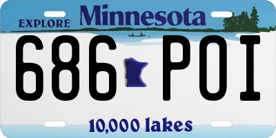 MN license plate 686POI