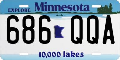 MN license plate 686QQA