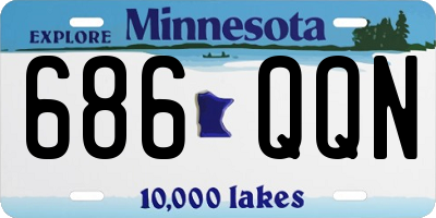 MN license plate 686QQN