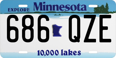 MN license plate 686QZE