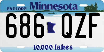 MN license plate 686QZF