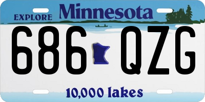 MN license plate 686QZG