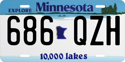 MN license plate 686QZH