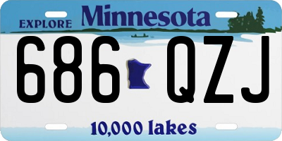 MN license plate 686QZJ