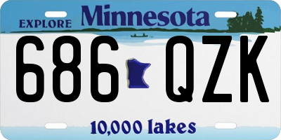 MN license plate 686QZK