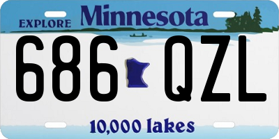 MN license plate 686QZL