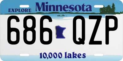 MN license plate 686QZP