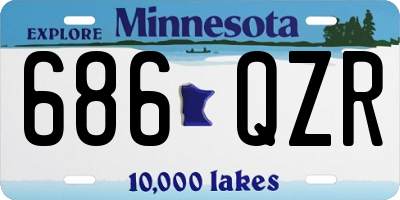 MN license plate 686QZR