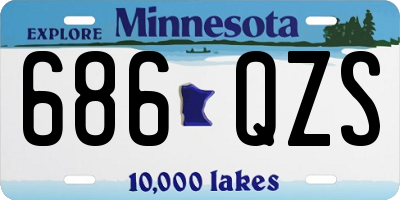 MN license plate 686QZS