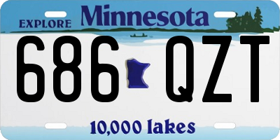 MN license plate 686QZT