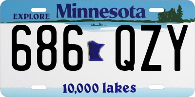 MN license plate 686QZY