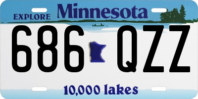 MN license plate 686QZZ