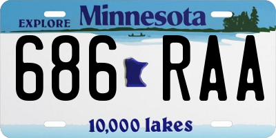 MN license plate 686RAA