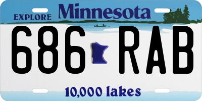 MN license plate 686RAB