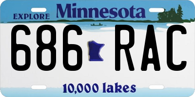 MN license plate 686RAC