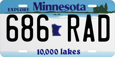 MN license plate 686RAD