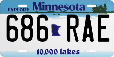 MN license plate 686RAE