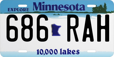 MN license plate 686RAH