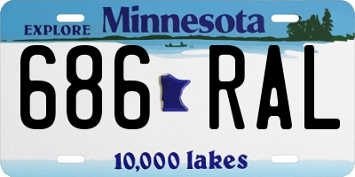 MN license plate 686RAL