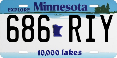 MN license plate 686RIY