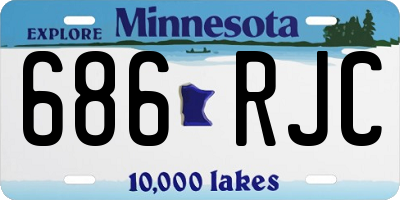 MN license plate 686RJC