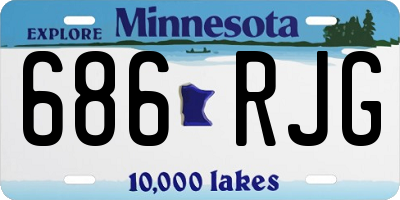 MN license plate 686RJG