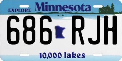 MN license plate 686RJH