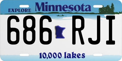 MN license plate 686RJI