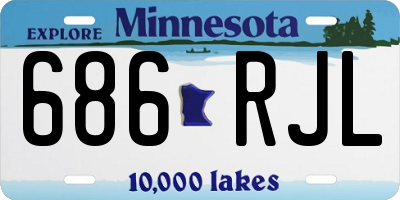 MN license plate 686RJL