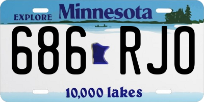 MN license plate 686RJO
