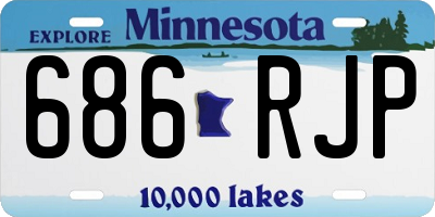 MN license plate 686RJP