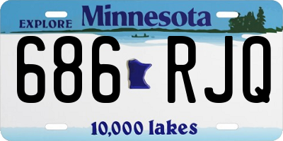 MN license plate 686RJQ