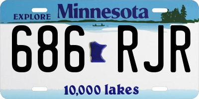 MN license plate 686RJR