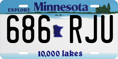 MN license plate 686RJU