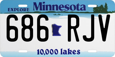 MN license plate 686RJV