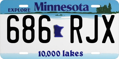 MN license plate 686RJX