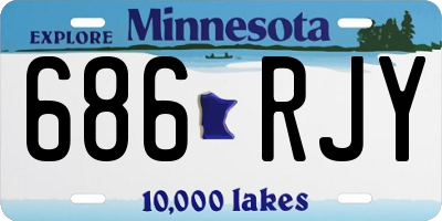 MN license plate 686RJY
