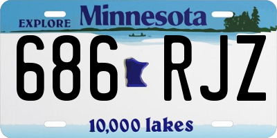 MN license plate 686RJZ