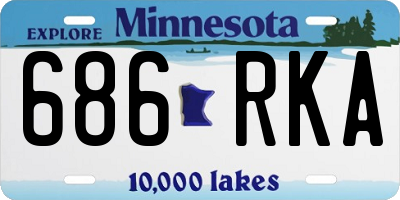 MN license plate 686RKA