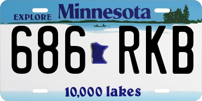 MN license plate 686RKB