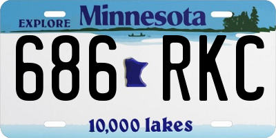 MN license plate 686RKC