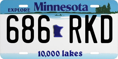 MN license plate 686RKD