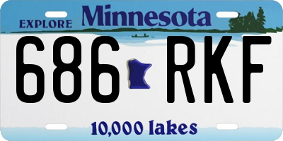 MN license plate 686RKF