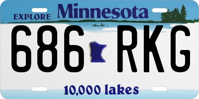 MN license plate 686RKG