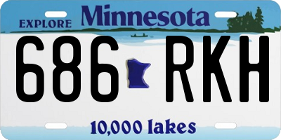 MN license plate 686RKH