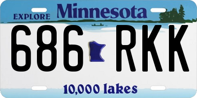 MN license plate 686RKK